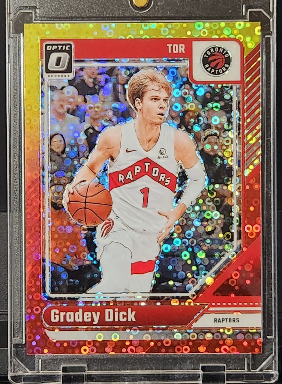 Panini 2024-25 Donruss Optic Gradey Dick #184 Fast Break Red & Yellow /7